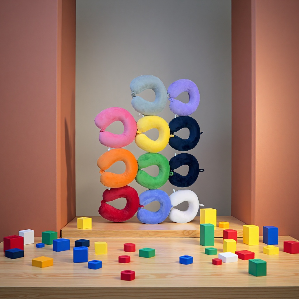 Couple cartoon neck pillow, travel U-shaped pillow, neck guard pillow, simple, comfortable and portable sleep pillow Application Scenario