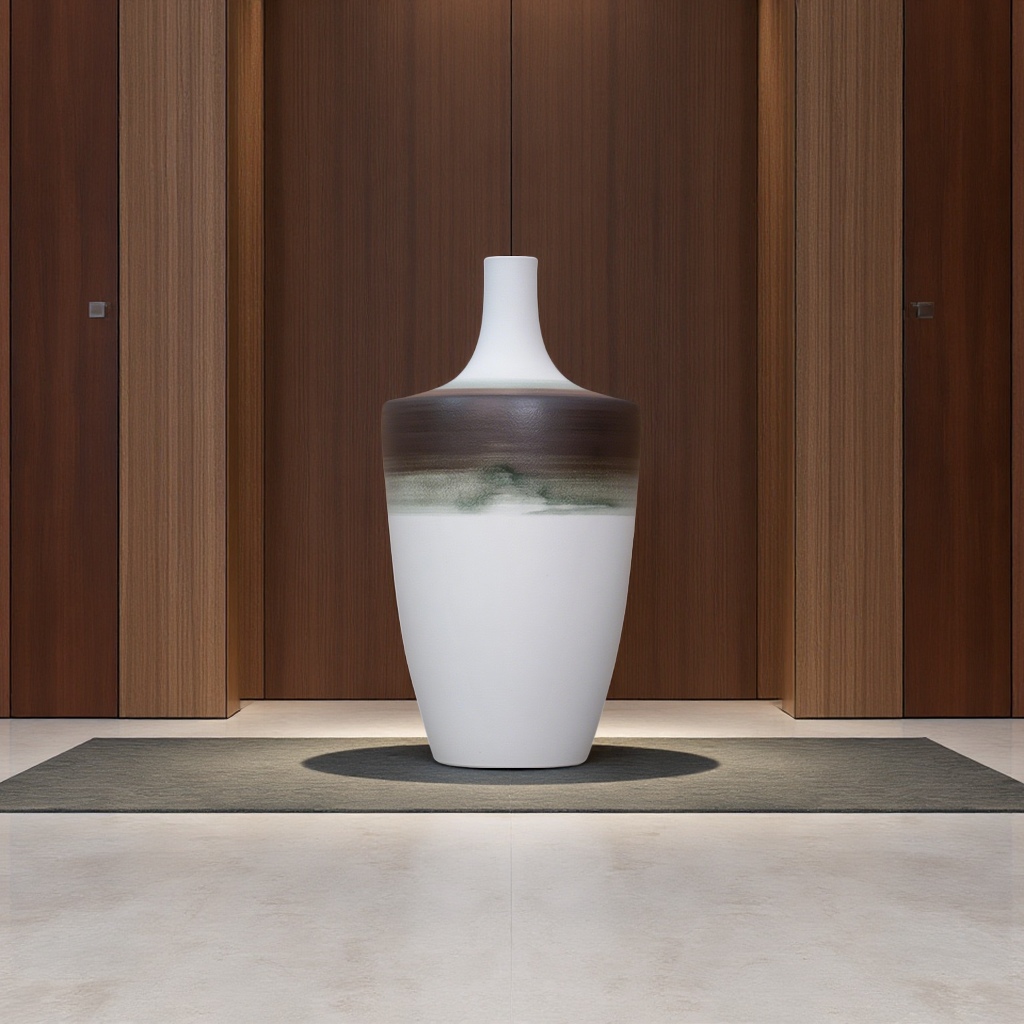 2025 Modern Ceramic Vase Three-piece Set: A simple and fashionable home and hotel decoration piece, creative and beautiful, enhancing the space details Picture