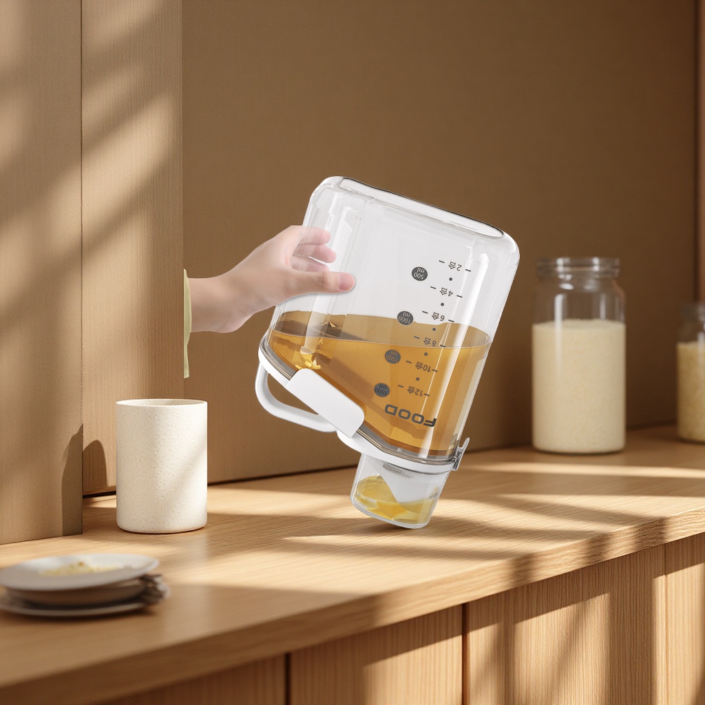 Multi-functional insect-proof and moisture-proof sealed grain jar, household kitchen transparent rice bucket, five-grain storage box, storage wonder details Picture