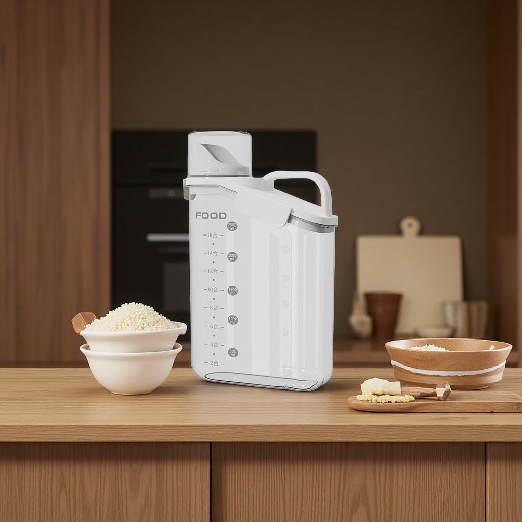 Multi-functional insect-proof and moisture-proof sealed grain jar, household kitchen transparent rice bucket, five-grain storage box, storage wonder Item Picture