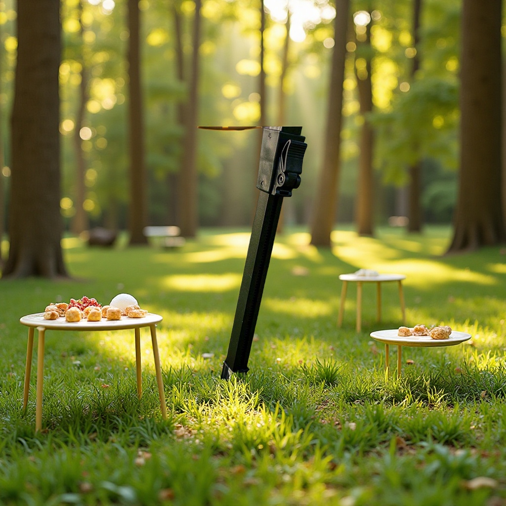 Xanuoduoji outdoor folding barbecue table, portable aluminum alloy lifting camping table, camping supplies, sports mountain picnic table and chairs Specification image
