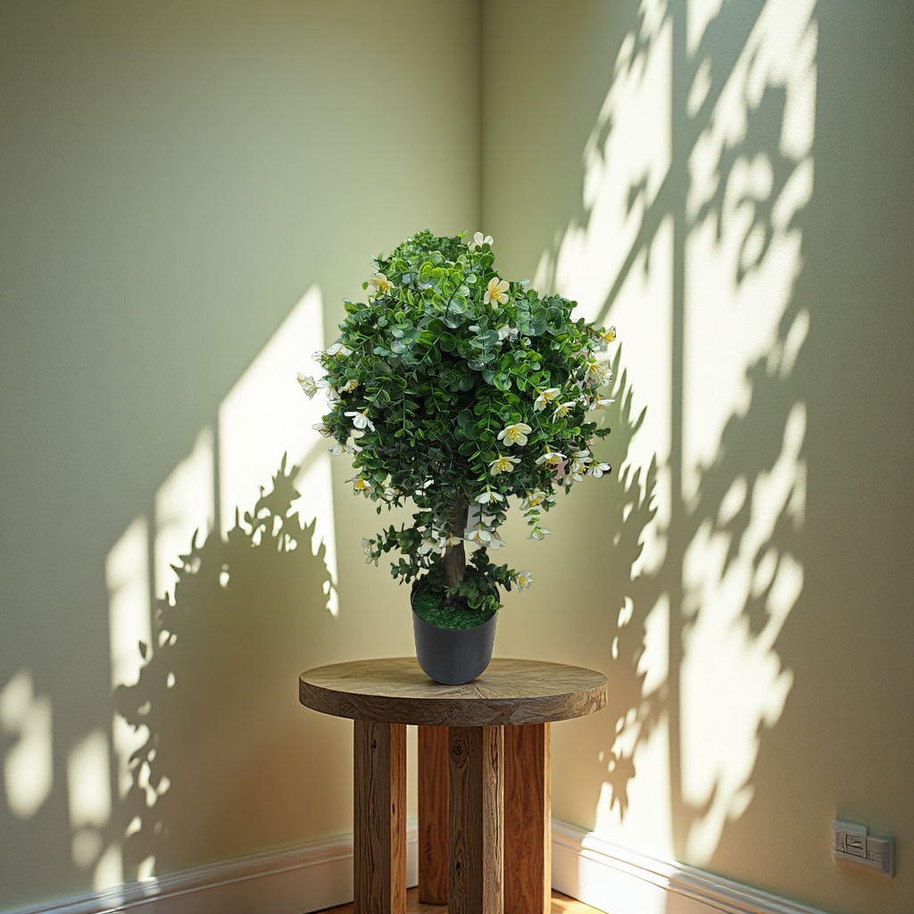 Green plant bonsai, simulated flower bonsai, panda handcrafted twist stick decorative items, creative home green plant decorations details Picture