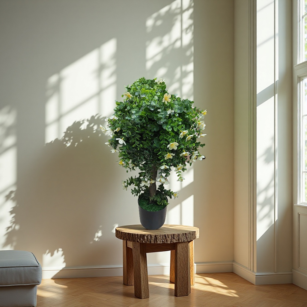 Green plant bonsai, simulated flower bonsai, panda handcrafted twist stick decorative items, creative home green plant decorations Specification image