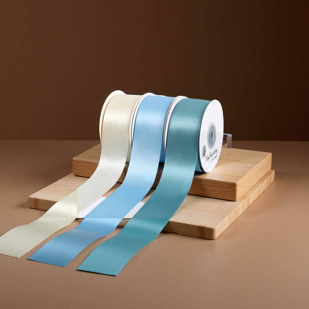 厂家批发4cm双面纯色丝带彩色涤纶缎带蛋糕花束礼物包装手工diy饰品配件绳线