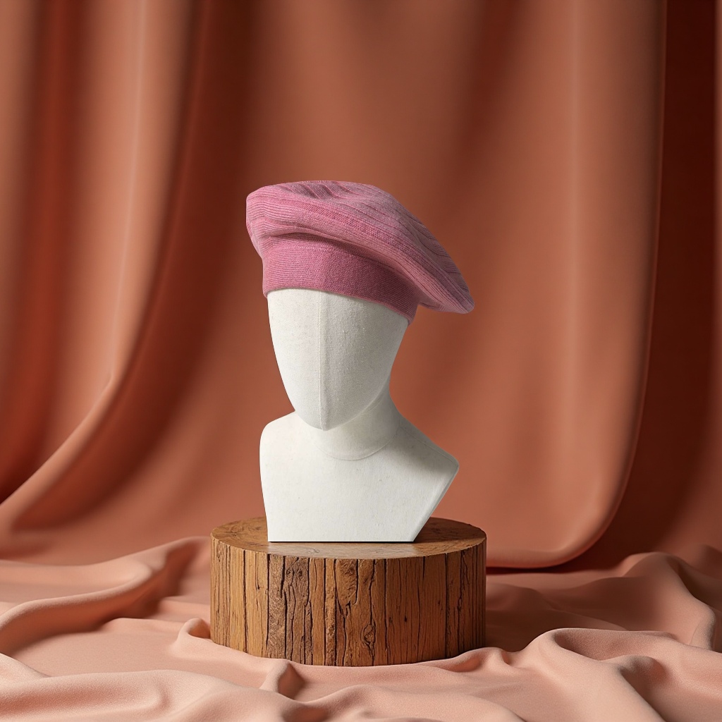 Woolen hat, knitted woolen sheep hat, warm winter, fashionable women's inch striped hat, cashmere women's hat Application Scenario