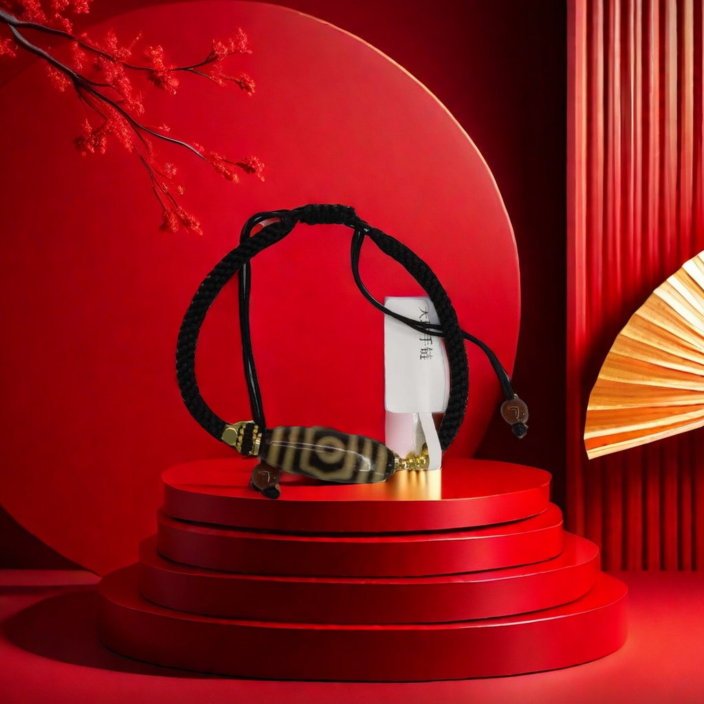 民族风手链三眼天珠手饰珠宝时尚手链女款手工编织手链潮流百搭配饰品图