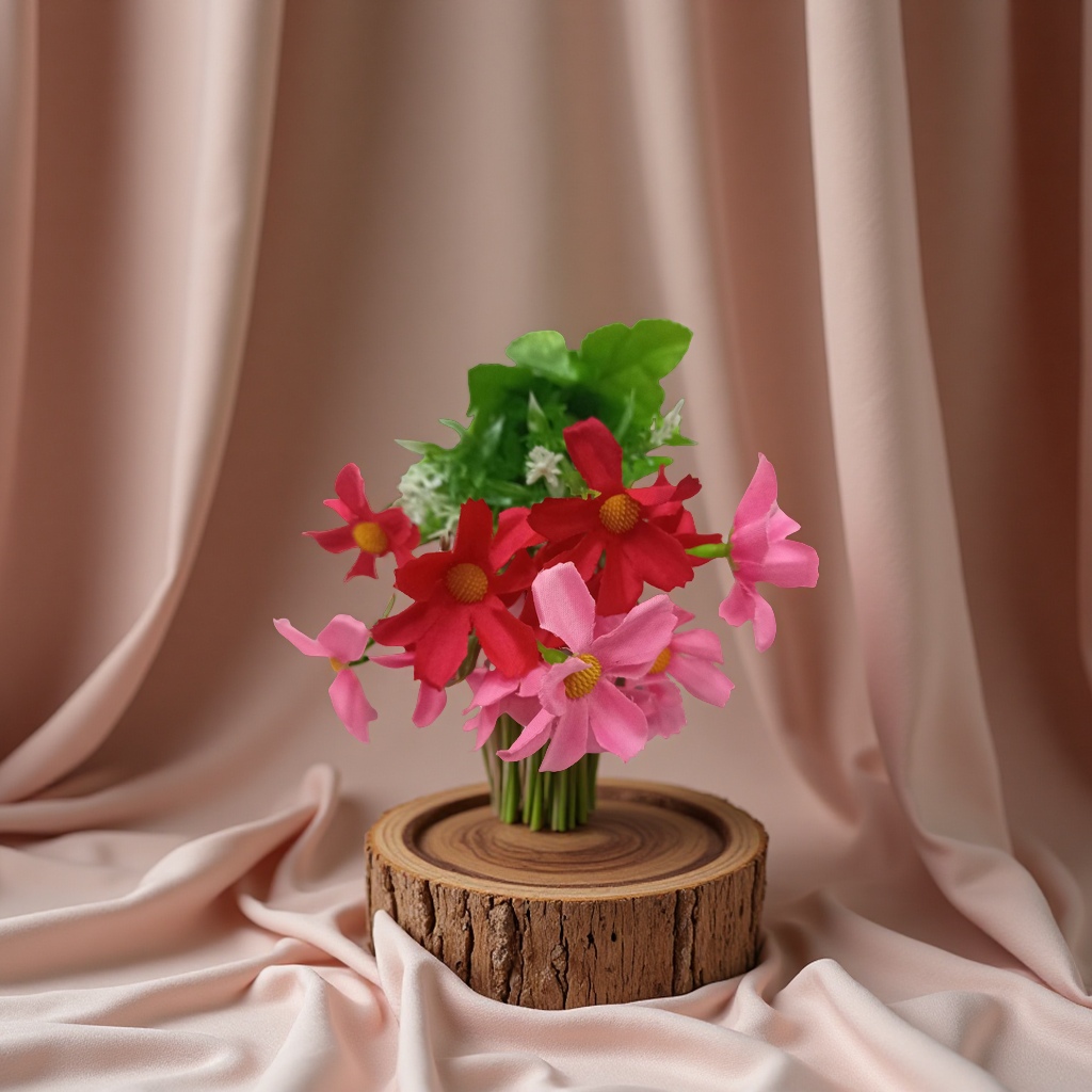 Artificial flower crocheting, handcrafted bouquets, peony artificial flower decoration, home wedding arrangement, succulent flower arrangement handicrafts Specification image