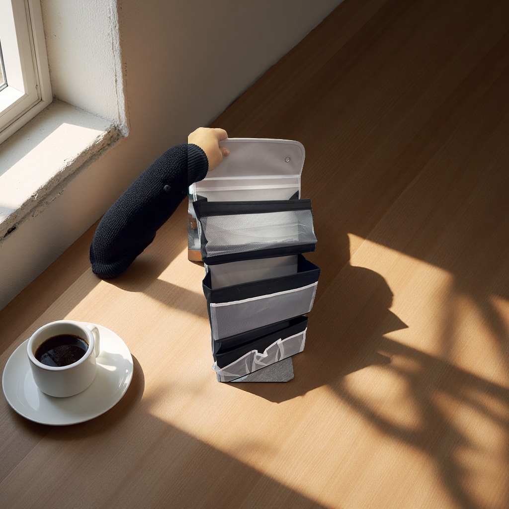 衣柜挂袋多功能挂袋衣服帽子包包整理袋挂式收纳袋家用储物袋细节图