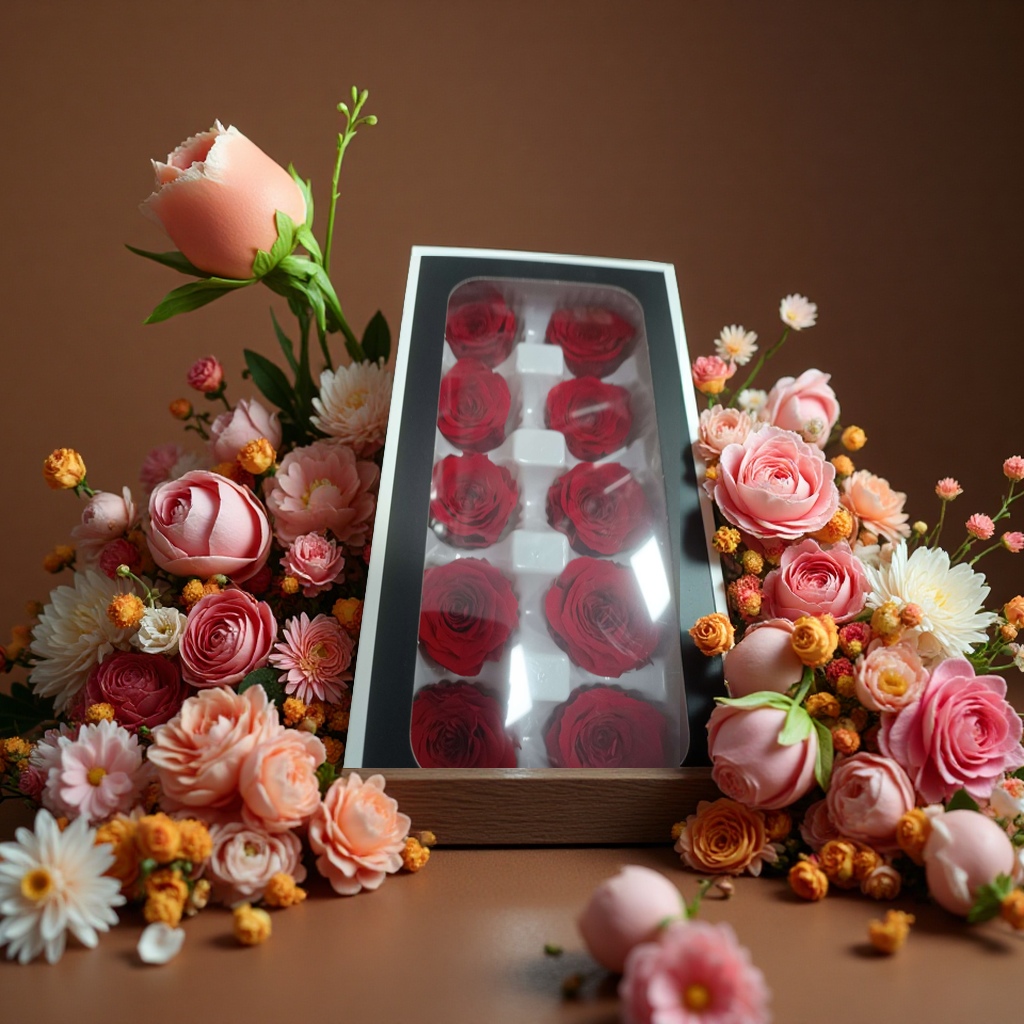 Artificial flower crocheting, handcrafted bouquets, peonies, artificial flowers for home decoration, wedding arrangements, succulent ornaments details Picture