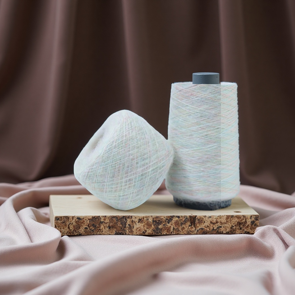 灌心线/纱线真丝白底实物图