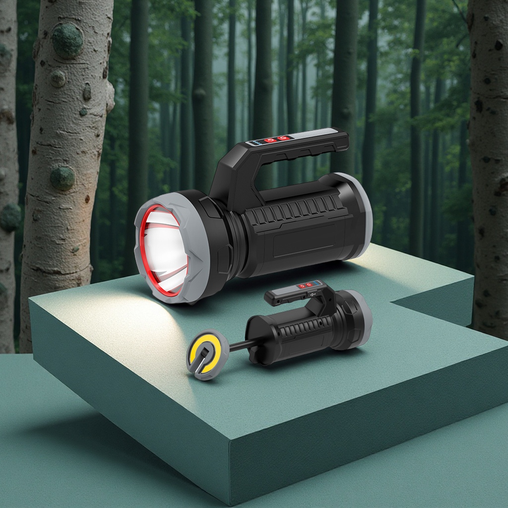 High-intensity portable light, retractable taillight, USB rechargeable lithium battery, outdoor lighting searchlight, portable flashlight