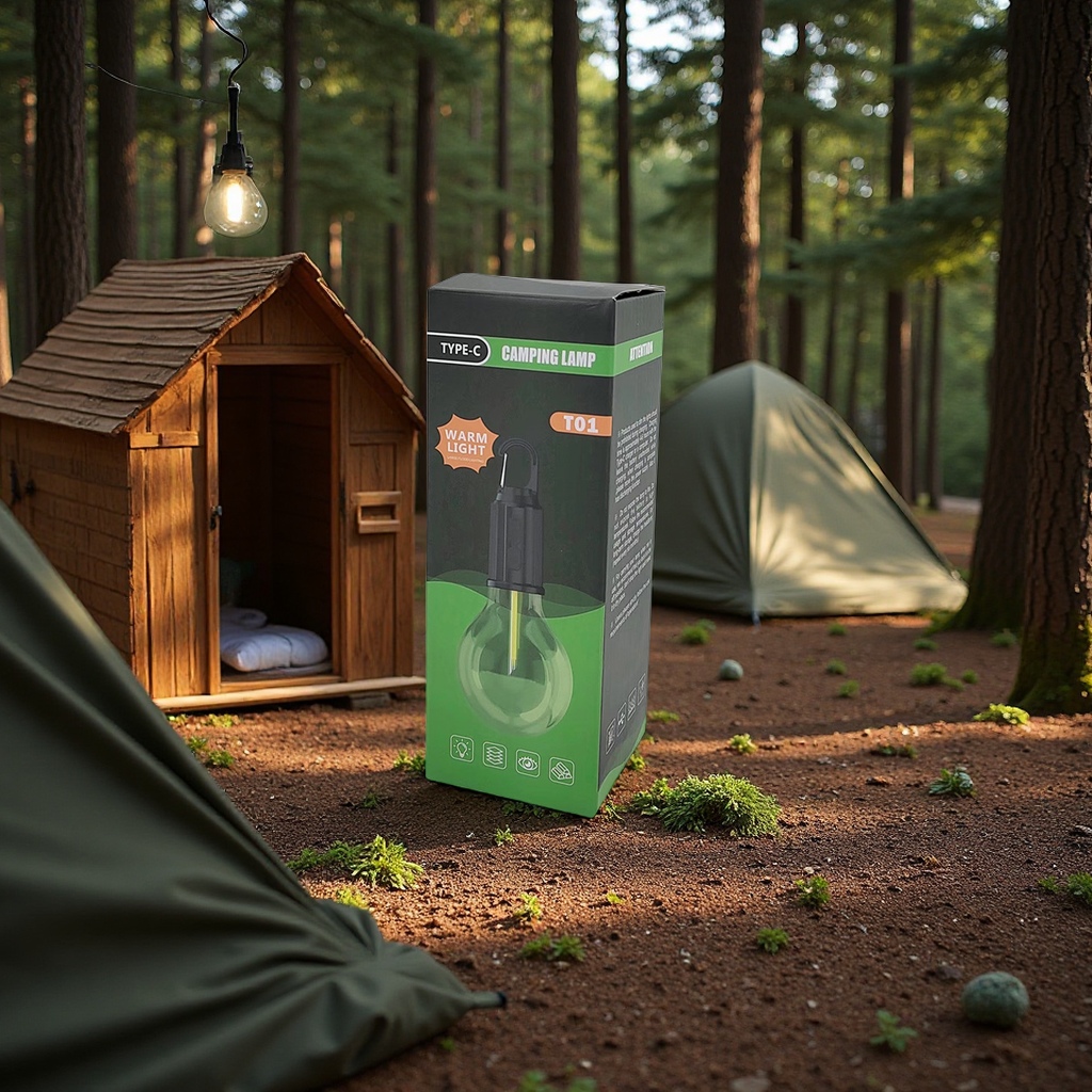 Mountain outdoor LED solar charging lamps, tungsten filament warm white light tents, night market camping lamps, sports camping supplies Application Scenario