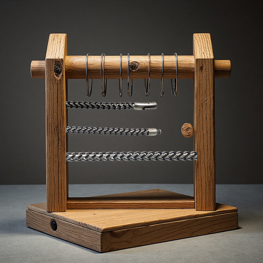 European and American retro aged titanium steel men's bracelet, trendy and powerful stainless steel jewelry, fashionable accessories on both sides