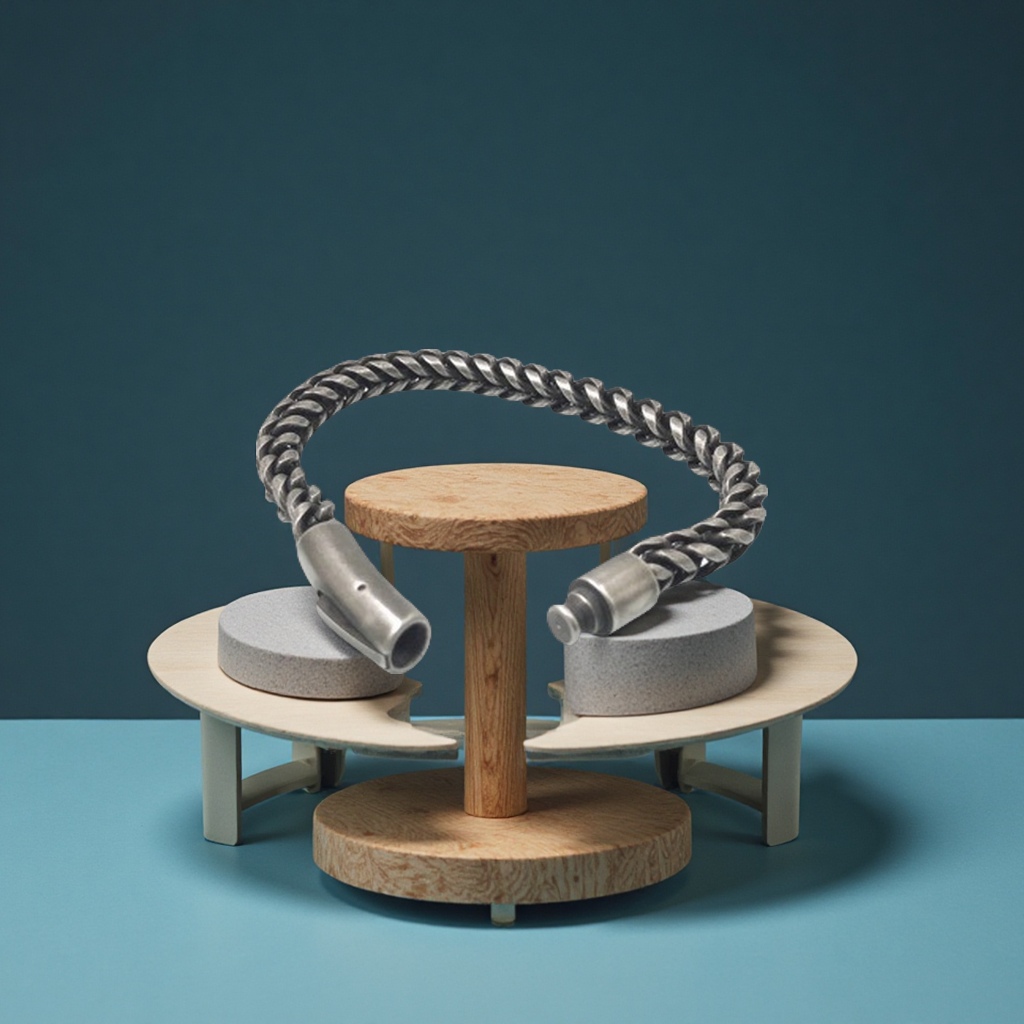 European and American retro aged titanium steel men's bracelet, trendy and powerful stainless steel jewelry, fashionable accessories on both sides details Picture