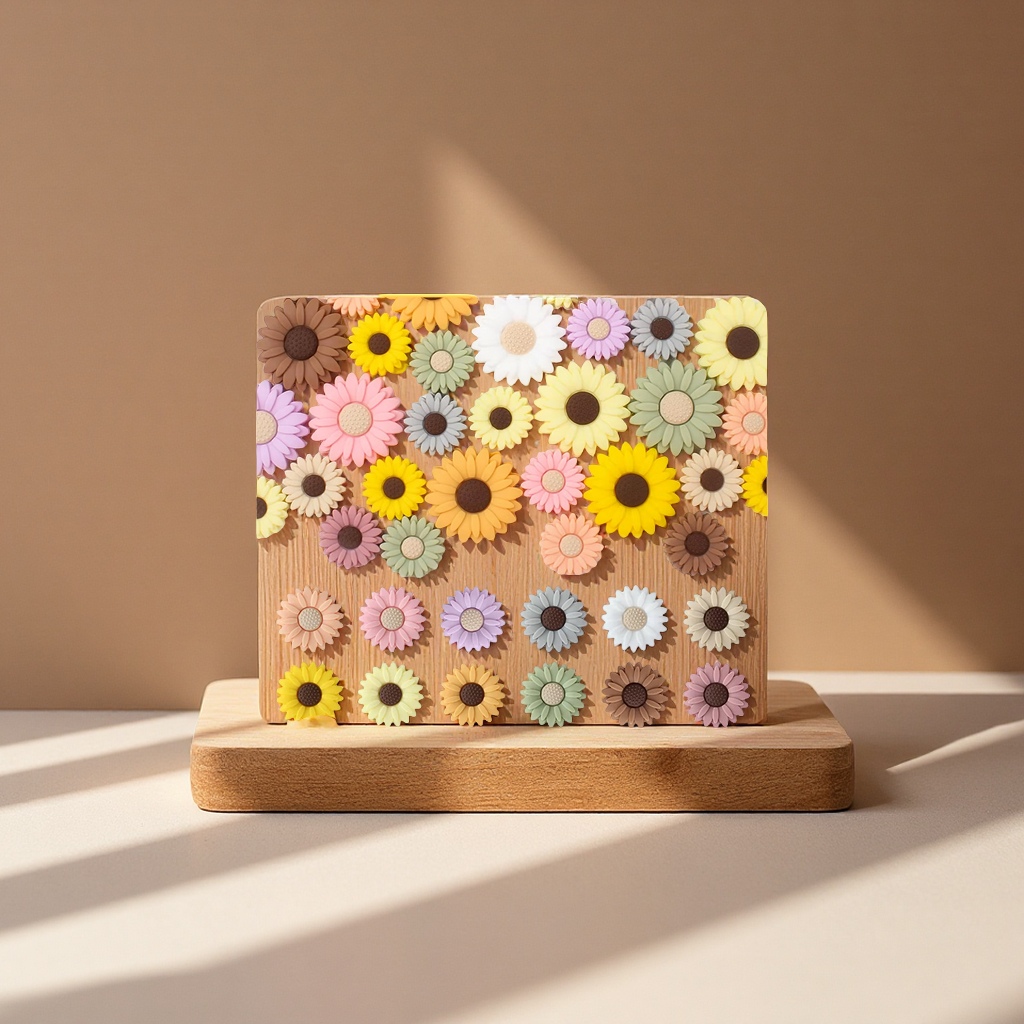 浙盛雏菊造型硅胶珠20-30mm手工饰品配件DIY手链散珠硅胶花朵圆珠吸附剂化工用品详情图1