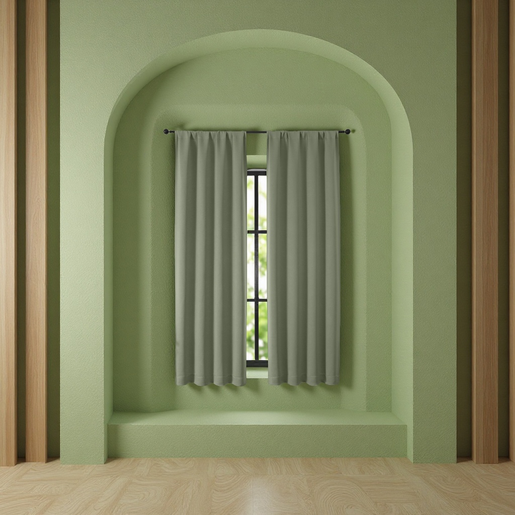 Amazon's best-selling semi-blackout curtains for bedrooms and living rooms, green and simple ready-made curtains, home textile curtains, door curtains, accessories, bead curtains and hanging curtains details Picture