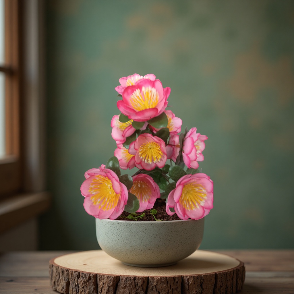 Crocheted handcrafted bouquets, simulated peonies, artificial flowers, indoor decorative floral art pieces, and gifts are given away Specification image