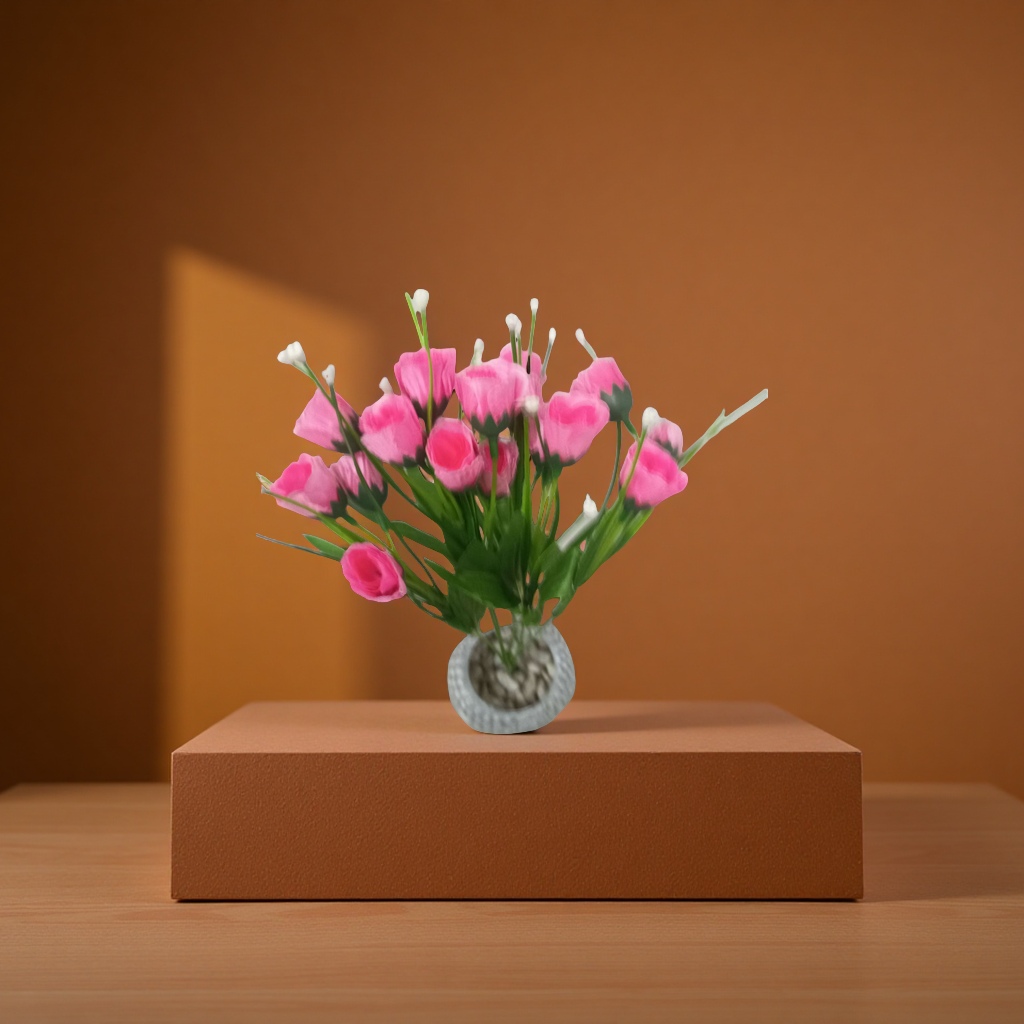 Crocheted handcrafted bouquets, faux peonies, artificial flowers for home and wedding decoration, handicrafts in multiple colors to choose from Application Scenario