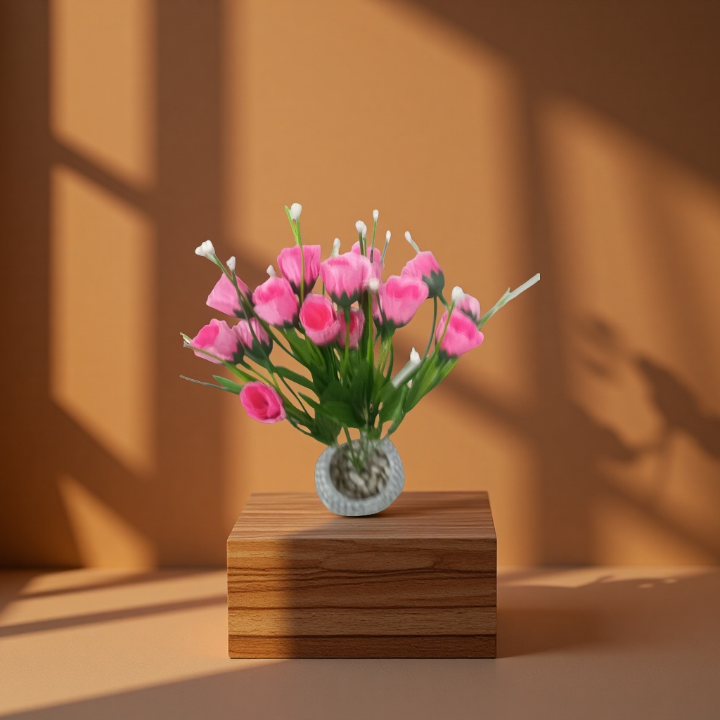 Crocheted handcrafted bouquets, faux peonies, artificial flowers for home and wedding decoration, handicrafts in multiple colors to choose from details Picture