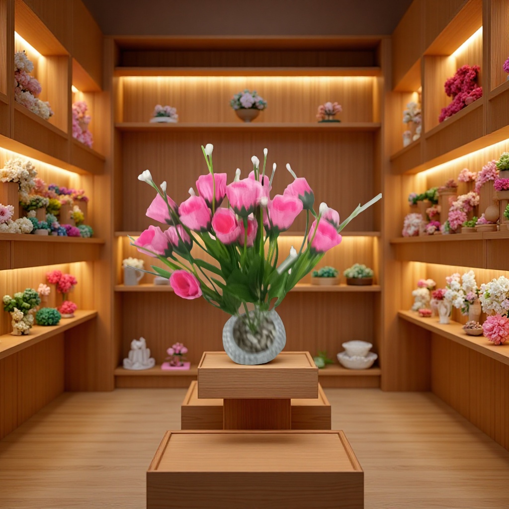 Crocheted handcrafted bouquets, faux peonies, artificial flowers, interior decoration, wedding arrangements, multiple colors to choose from Application Scenario