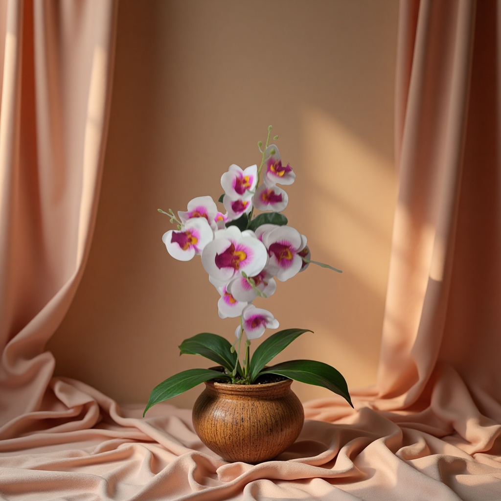 防真插花仿真花钩织手工森系祭祀装饰品女2022款