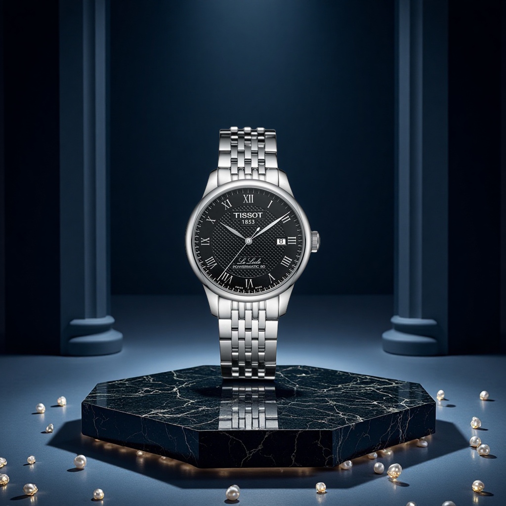 洛克高端男士手表商务休闲大气防水皮带经典款男表时尚潮流