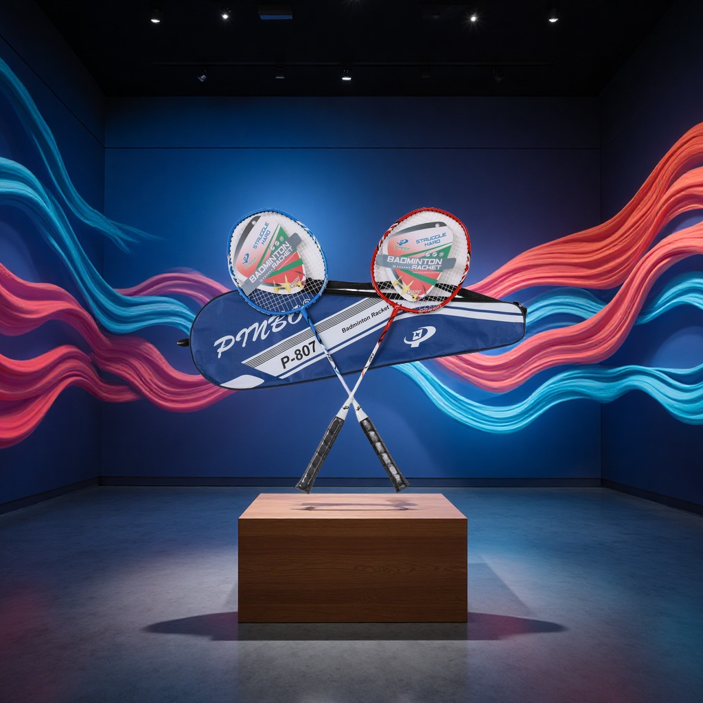 807 # blue and red colored badminton racket