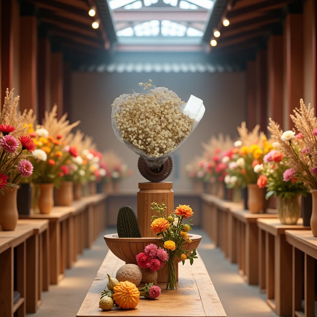 Crocheted handcrafted bouquets, simulated peonies, artificial flowers, interior decoration, wedding arrangements, floral art ornaments Specification image