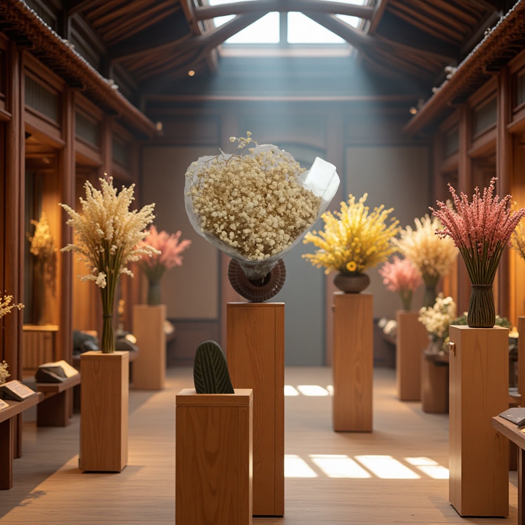 Crocheted handcrafted bouquets, simulated peonies, artificial flowers, interior decoration, wedding arrangements, floral art ornaments Application Scenario