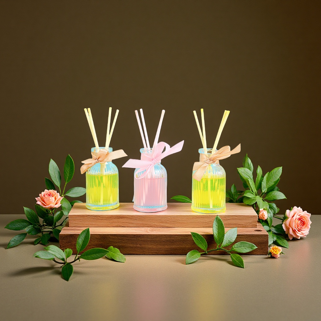 Wholesale of flameless scented candles, Roman column-shaped bottles, home bedroom scented ornaments, toilet deodorizing and odor-removing scented candles, household appliances details Picture
