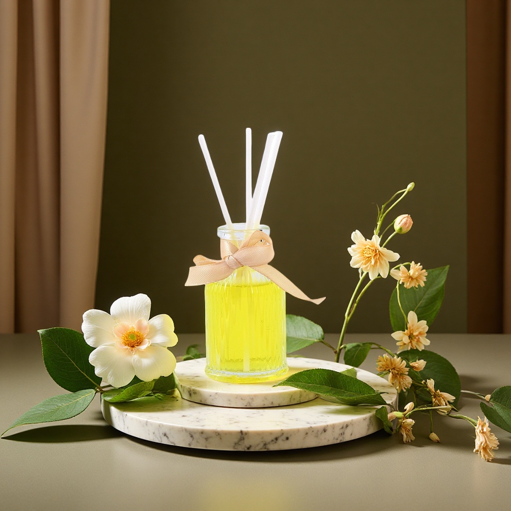 Wholesale of flameless scented candles, Roman column-shaped bottles, home bedroom scented ornaments, toilet deodorizing and odor-removing scented candles, household appliances Application Scenario