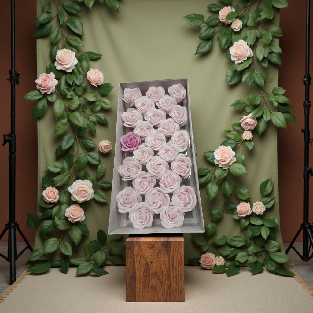 防真插花仿真玫瑰植物墙钩织花束手工针织花艺装饰品多款可选