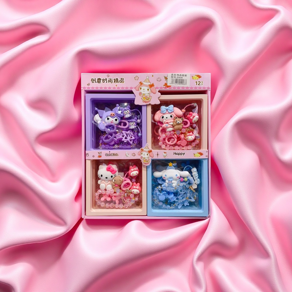 Kitty圣诞儿童发饰不锈钢菜单插夹硅胶发夹发饰头饰可爱发夹装饰品