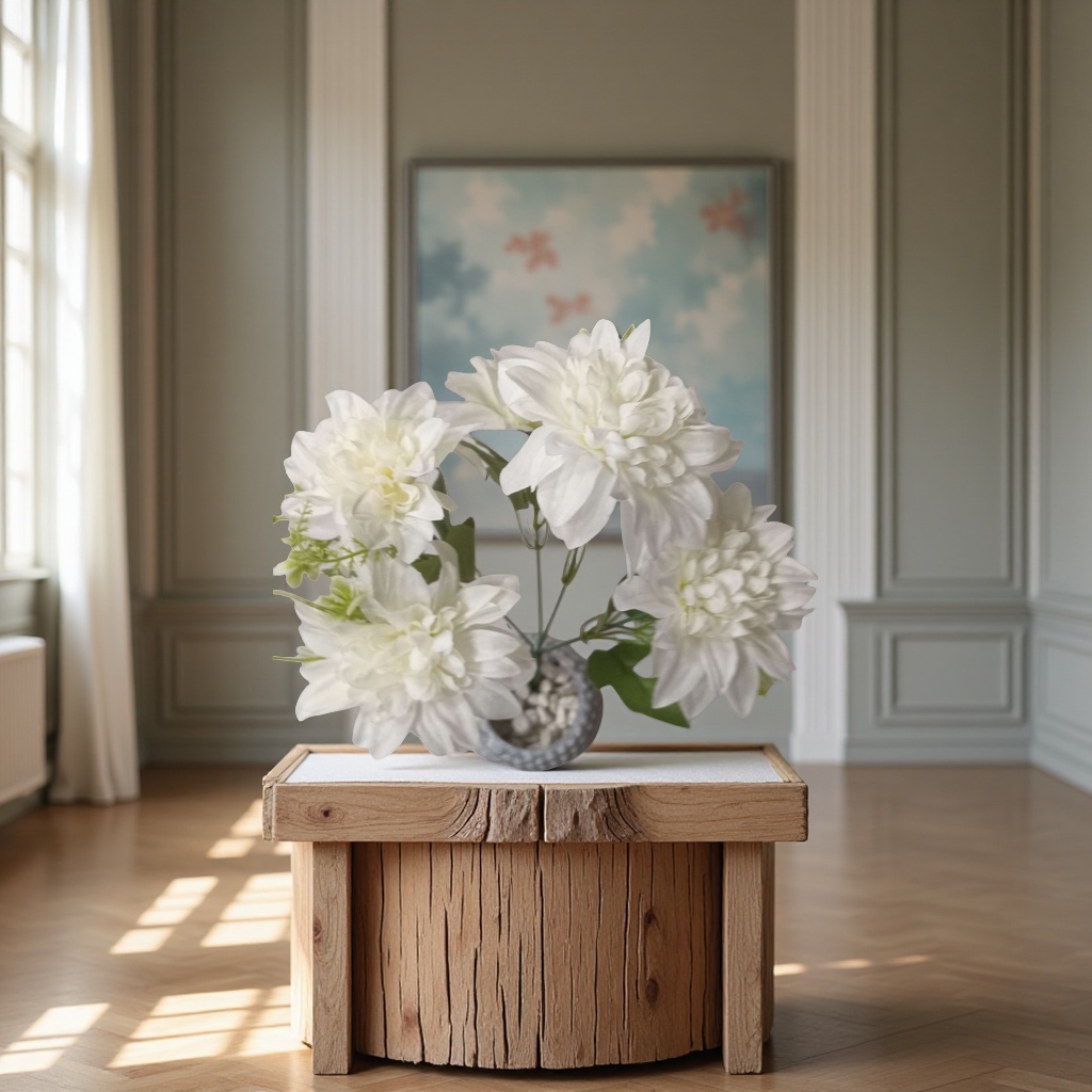 A variety of artificial flower handcrafted bouquets, simulated flower art, crocheted woolen bouquets, and home decoration items are available for selection details Picture