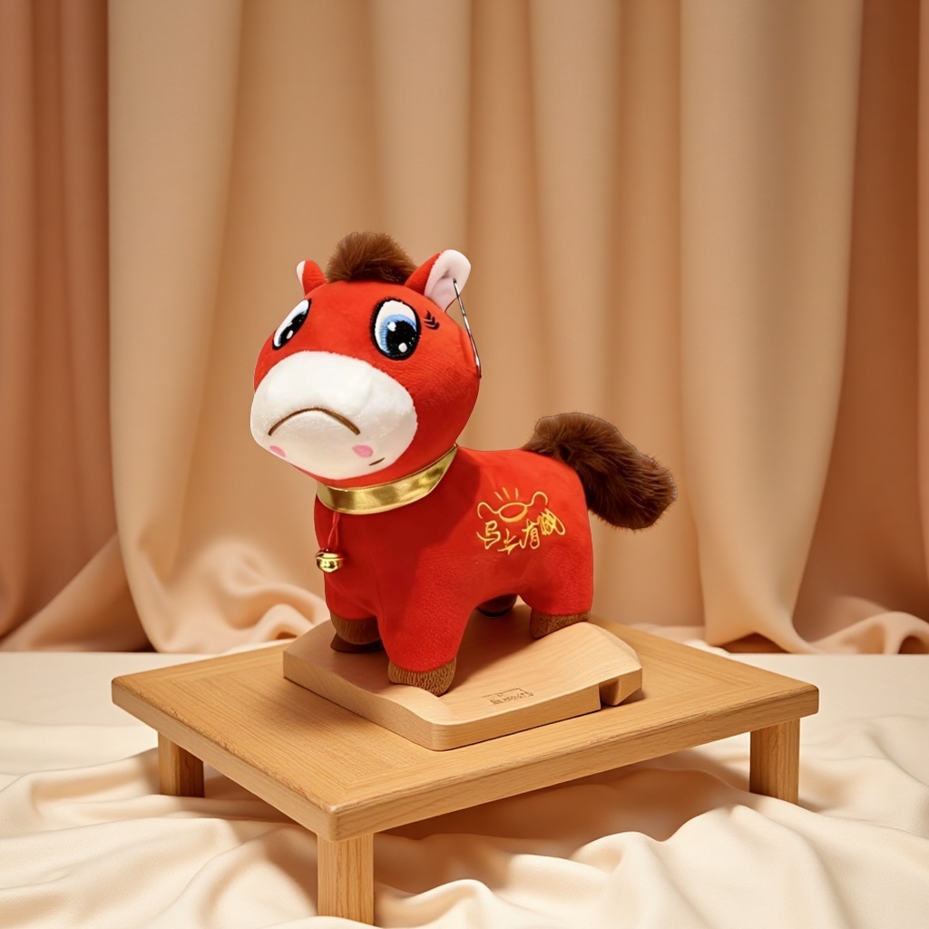 哭哭马开心马毛绒玩偶笑脸马吉祥物创意礼品布艺公仔新奇趣味玩具