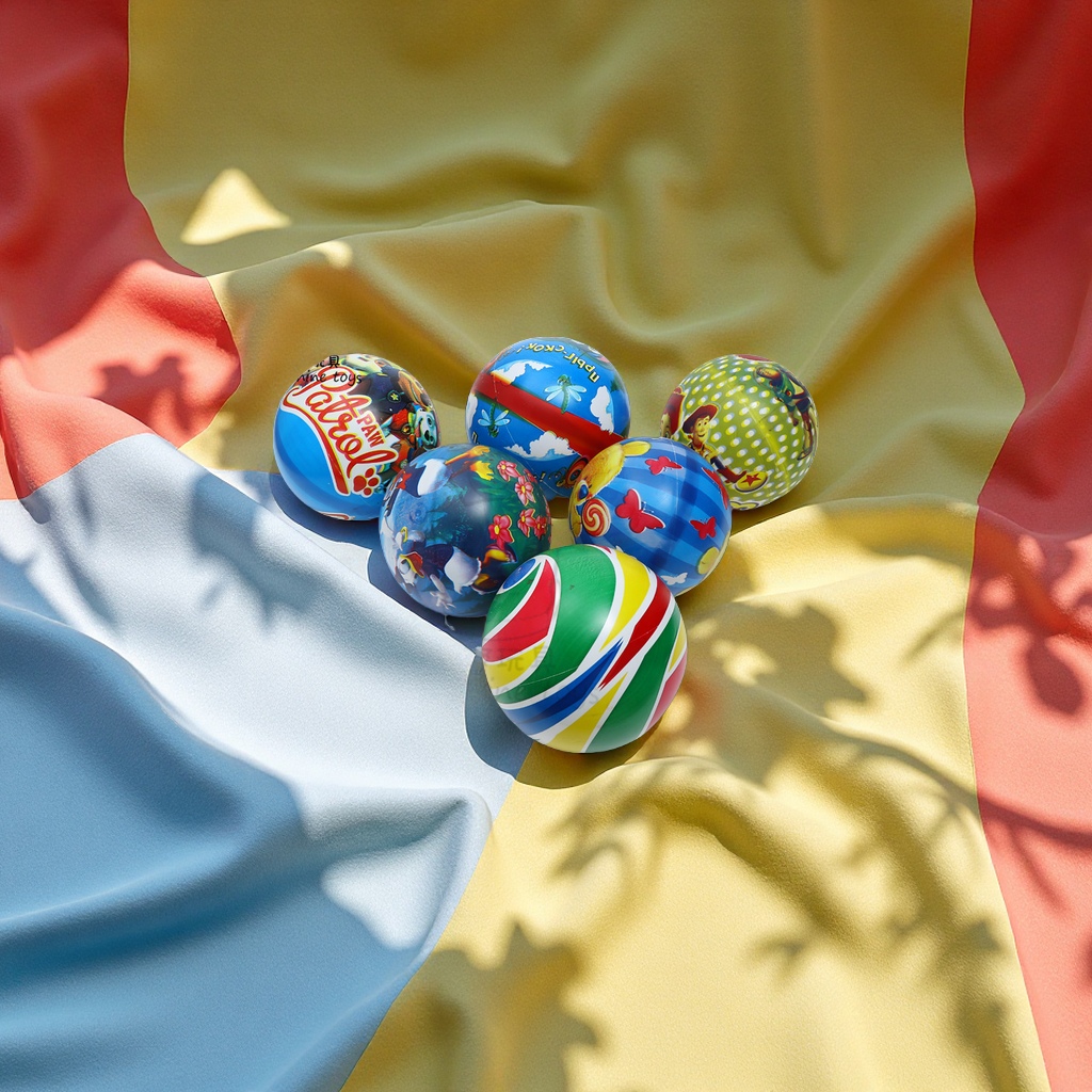 Factory direct sales of 9-inch cartoon-patterned PVC patting small rubber balls, children's inflatable toys, full-printed balls, popular sports and leisure traditional balls details Picture