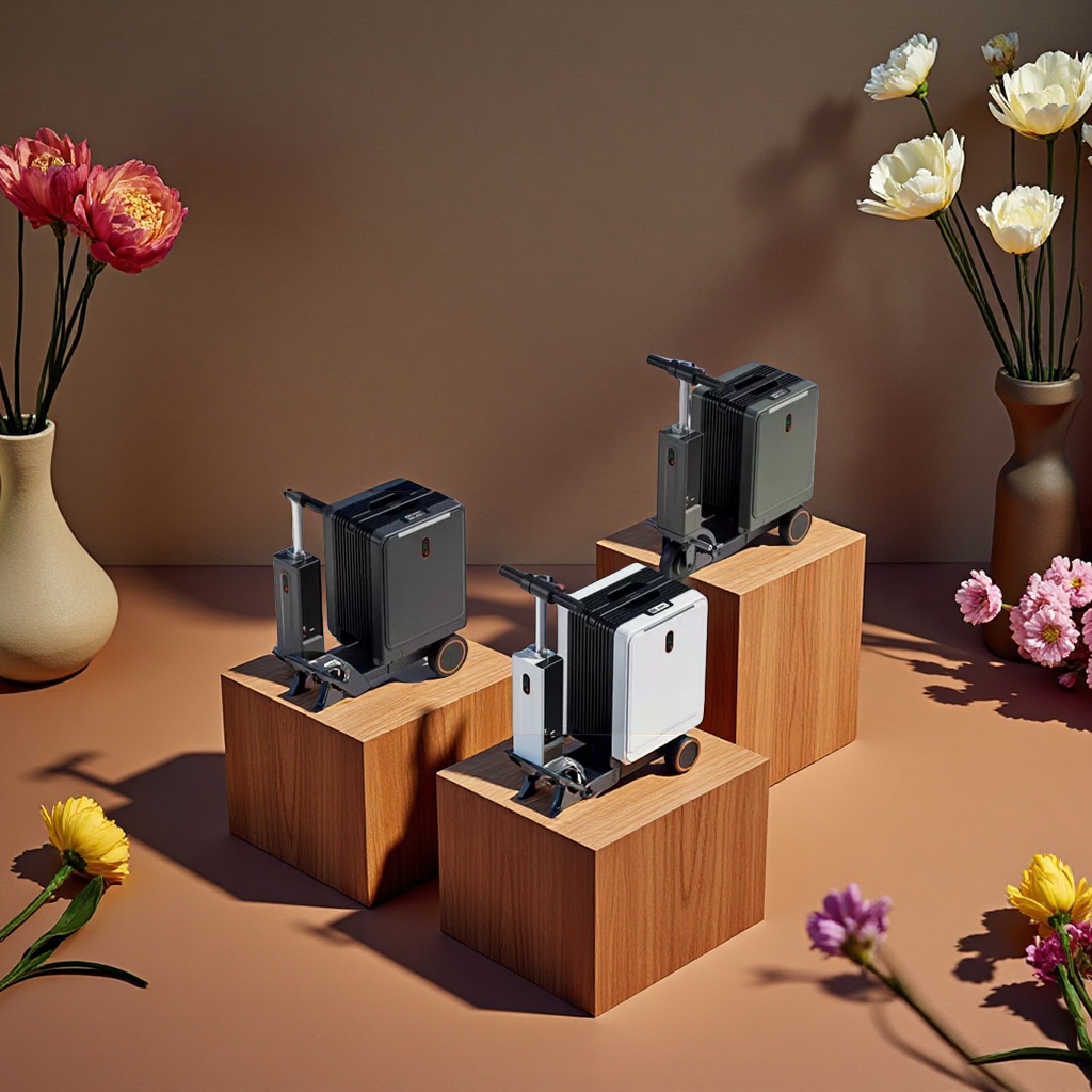 Electric suitcase, smart remote control anti-theft trolley case, large-capacity travel case, lightweight and durable suitcase, 20 inches, 40 liters details Picture