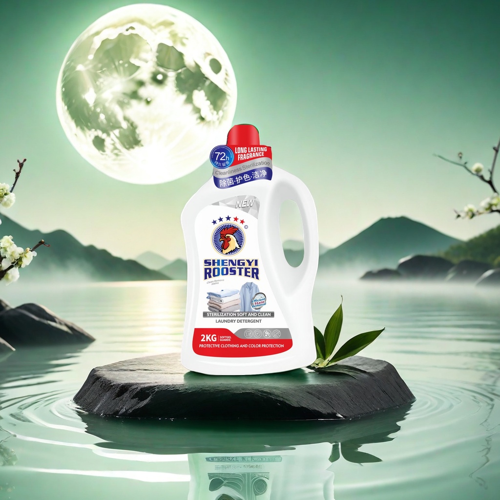 声益大公鸡除菌护色洗衣液1.5kg 2kg 3kg长效洁净外贸内销现货随时发货