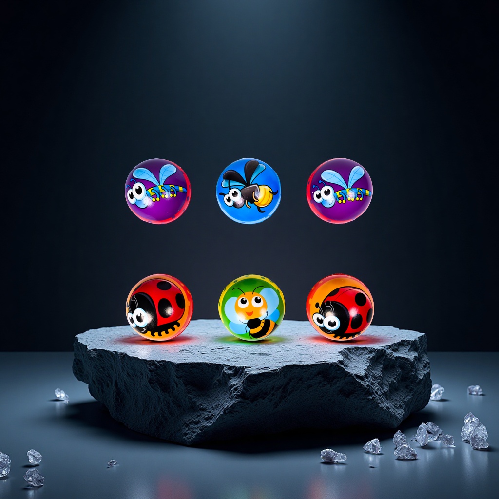 捏捏乐球皮pu高弹球儿童玩具弹力球手感柔软趣味运动球益智球随机色彩