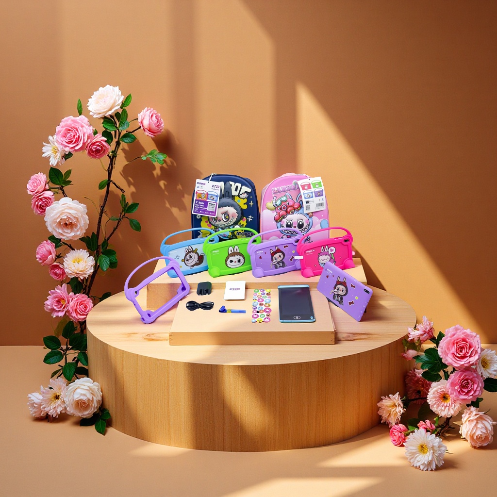 Children's tablet computer with high-definition touch control, learning and entertainment, multi-functional and portable, suitable for school-age children. 112938779