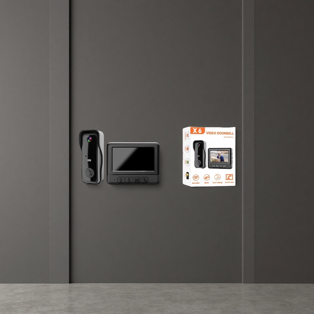 Home rain-proof wireless smart doorbell, ring notification, video intercom, infrared night vision, high-definition doorbell, graffiti function, colorful reminders, safe and convenient details Picture