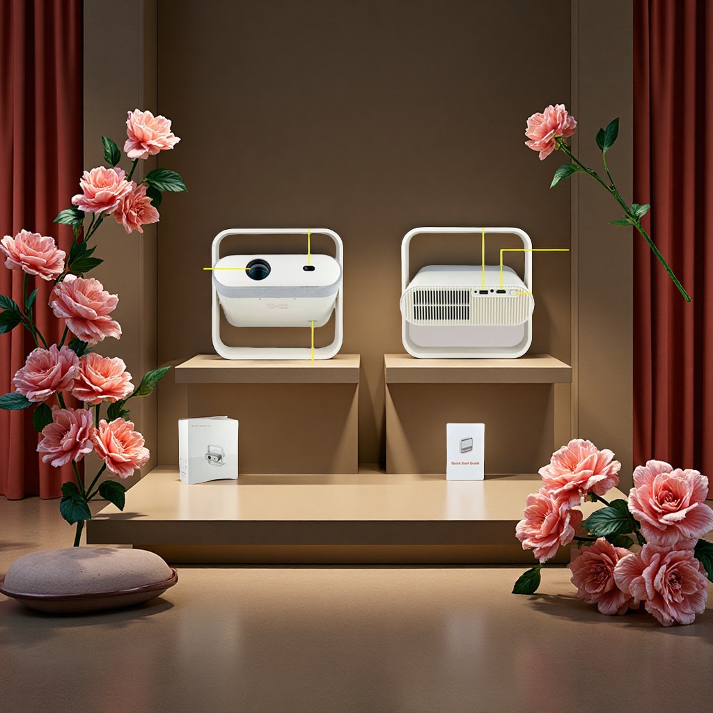 The new cross-border popular autofocus projector is a high-definition large-screen portable projection device for home theaters