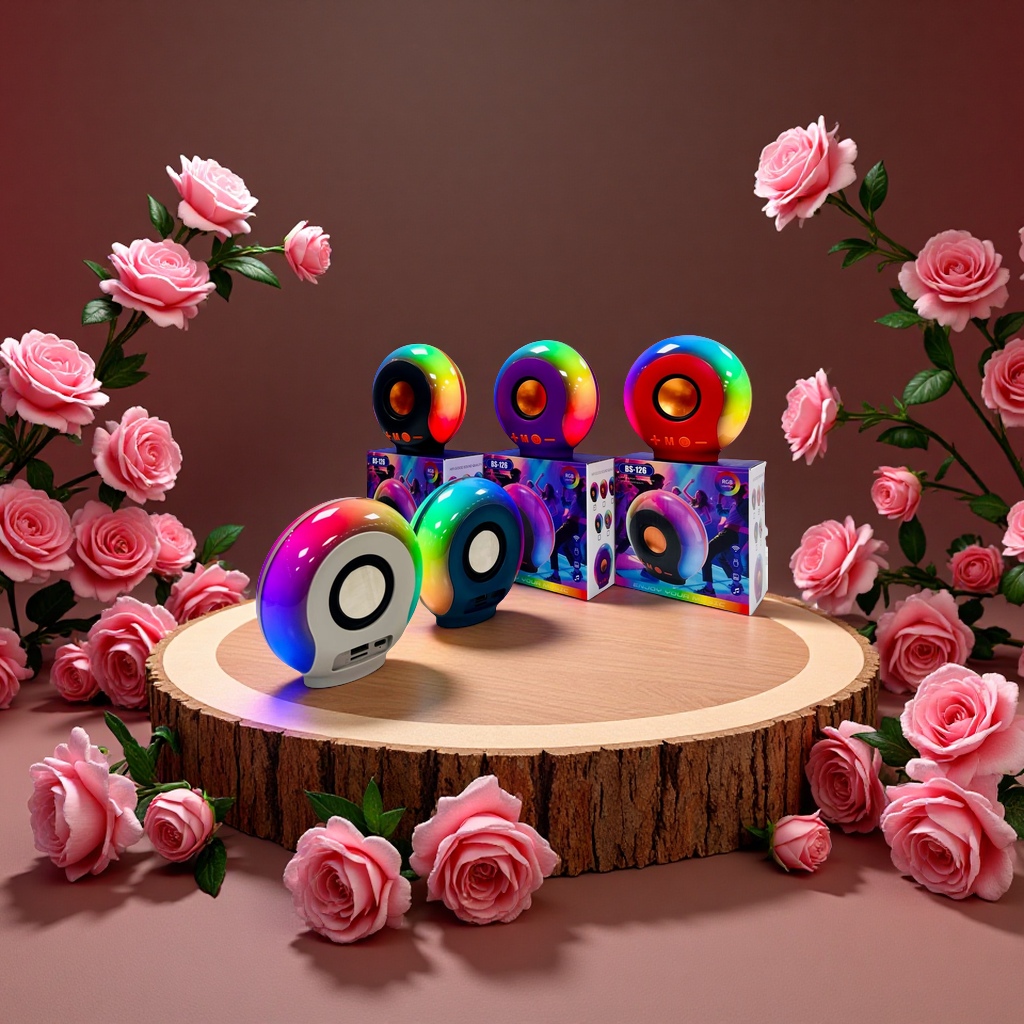 Cross-border e-commerce best-selling wireless Bluetooth speaker, radio, colorful light, multi-functional portable outdoor home speaker details Picture