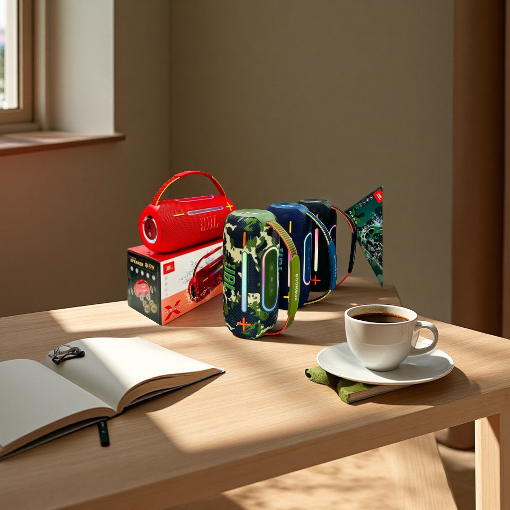 This is a popular cross-border e-commerce product featuring a fabric wireless Bluetooth speaker, subwoofer, radio, multi-functional portable home fashion Application Scenario