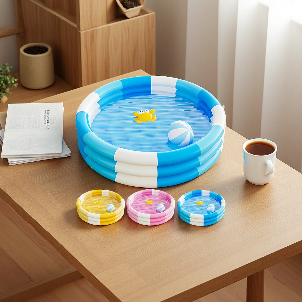 Inflatable swimming pool, family, children, outdoor portable large size, leak-proof and durable, summer pool inflatable water toys details Picture