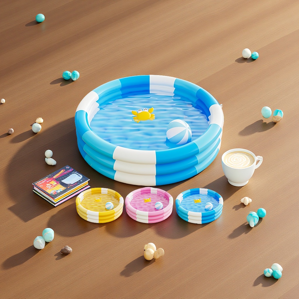 Inflatable swimming pool, family, children, outdoor portable large size, leak-proof and durable, summer pool inflatable water toys