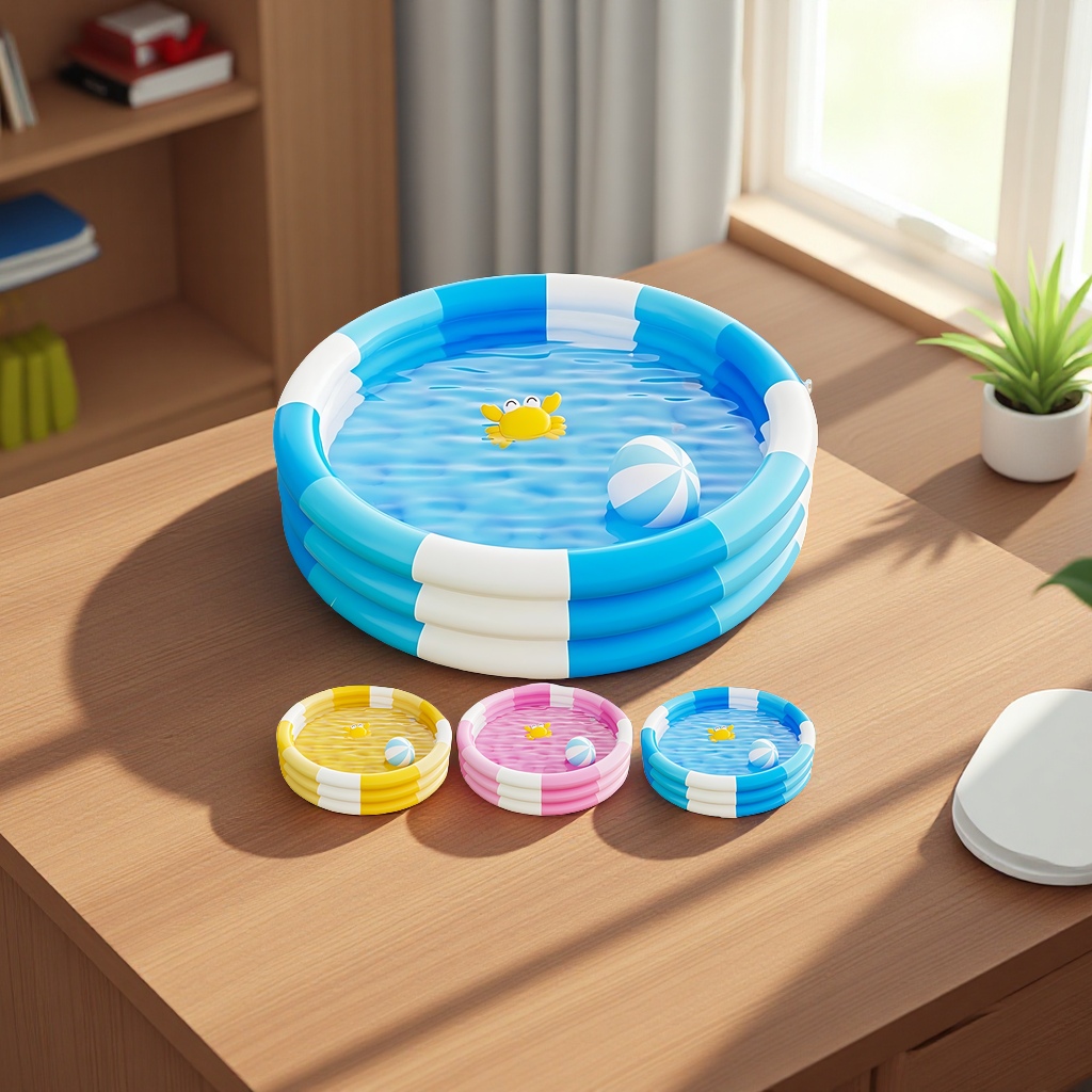 Inflatable swimming pool, family, children, outdoor portable large size, leak-proof and durable, summer pool inflatable water toys Application Scenario