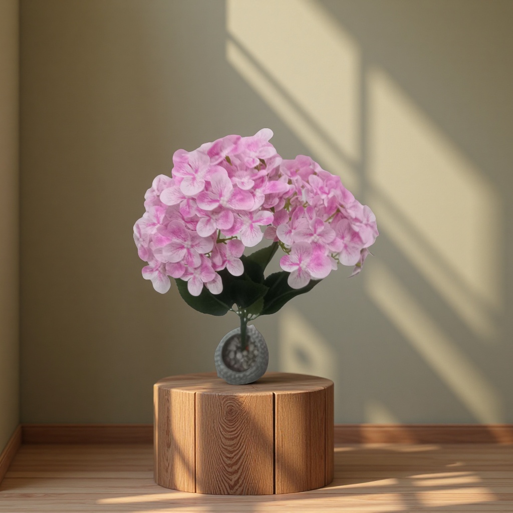 绣球花，真花，塑料花，仿真花，假花细节图