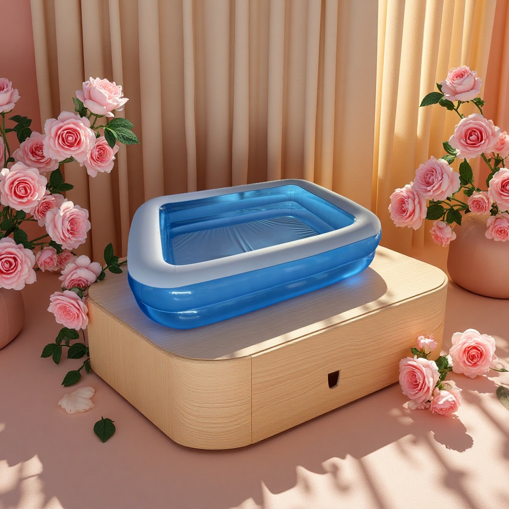 Inflatable water pool, children's family outdoor foldable leak-proof large summer water play toy, portable inflatable swimming pool