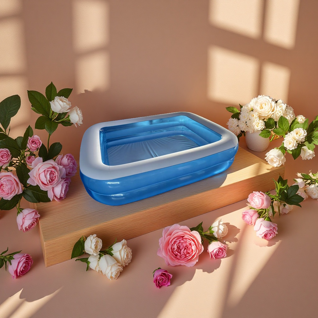 Inflatable water pool, children's family outdoor foldable leak-proof large summer water play toy, portable inflatable swimming pool details Picture